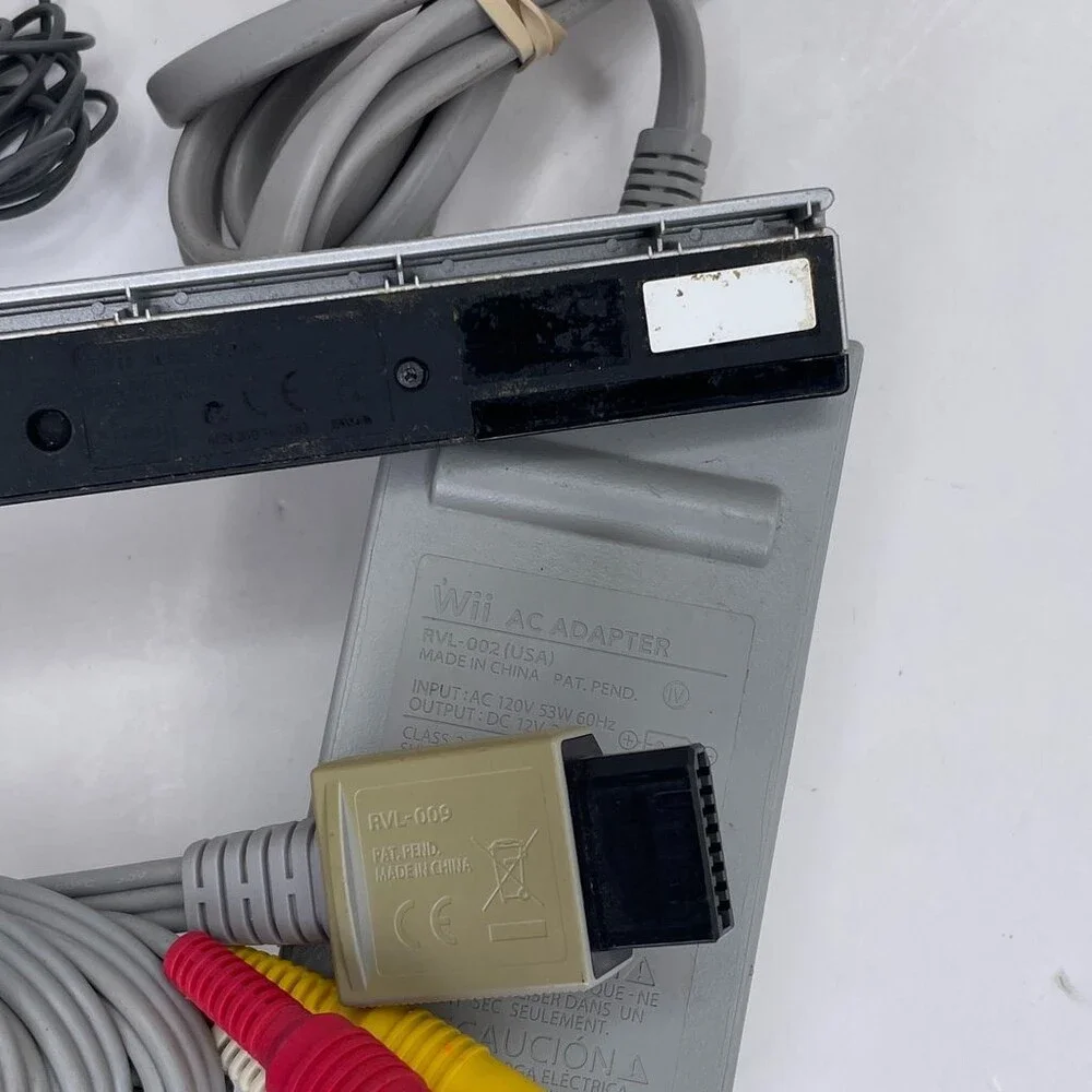 Nintendo - RVL-002 Wii AC Adapter Power Supply Sensor Bar AV Cable Accessory